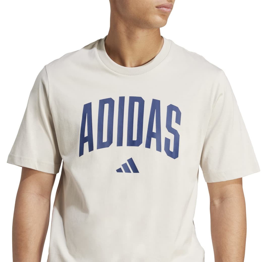 Adidas Camiseta JM6415 M GRAFICA COLLEGIATE Beige Algodao -6-